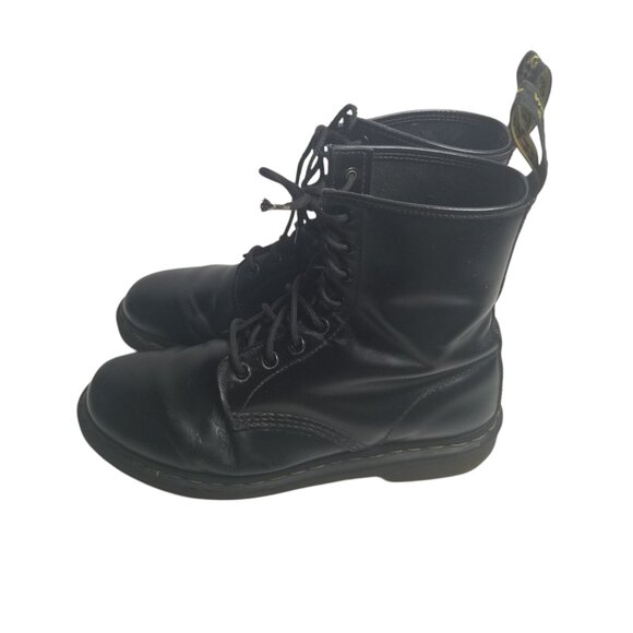 Dr. Martens 1460 Smooth Leather Grunge Goth Combat Black  Boots Sz W 10  M 9 - Picture 1 of 13